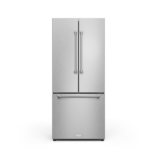 THOR Kitchen - 30-inch Gordon Ramsay Series 17.5 cu ft French Door Counter Depth Refrigerator with Ice Maker in Stainless Steel - RF3017FFD99 - IMG1