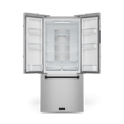 THOR Kitchen - 30-inch Gordon Ramsay Series 17.5 cu ft French Door Counter Depth Refrigerator with Ice Maker in Stainless Steel/Black - RF3017FFD99-BLK - IMG2