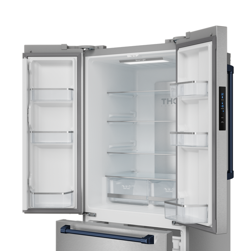 THOR Kitchen - 30-inch Gordon Ramsay Series 17.5 cu ft French Door Counter Depth Refrigerator with Ice Maker in Stainless Steel/Navy Blue - RF3017FFD99-BLU - IMG4
