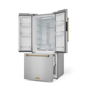 THOR Kitchen - 30-inch Gordon Ramsay Series 17.5 cu ft French Door Counter Depth Refrigerator with Ice Maker in Stainless Steel/Bronze - RF3017FFD99-BRZ - IMG3