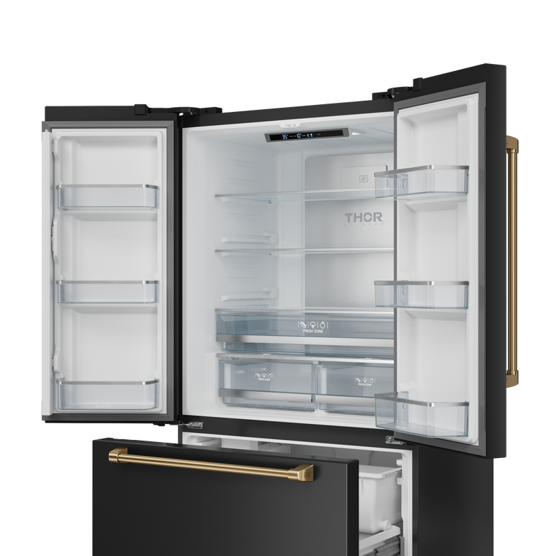 THOR Kitchen - 36-inch Gordon Ramsay Series 20.3 cu ft French Door Counter Depth Refrigerator with Ice Maker in Black/Bronze - RF3621CTD00-BRZ - IMG3