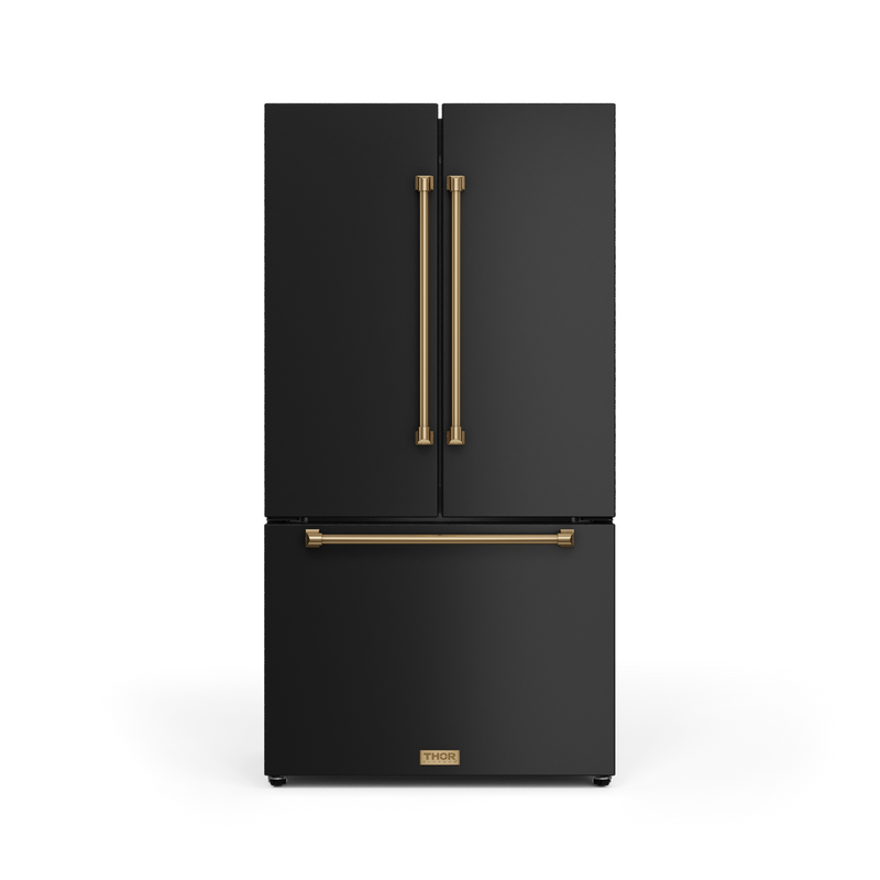 THOR Kitchen - 36-inch Gordon Ramsay Series 20.3 cu ft French Door Counter Depth Refrigerator with Ice Maker in Black/Bronze - RF3621CTD00-BRZ - IMG1