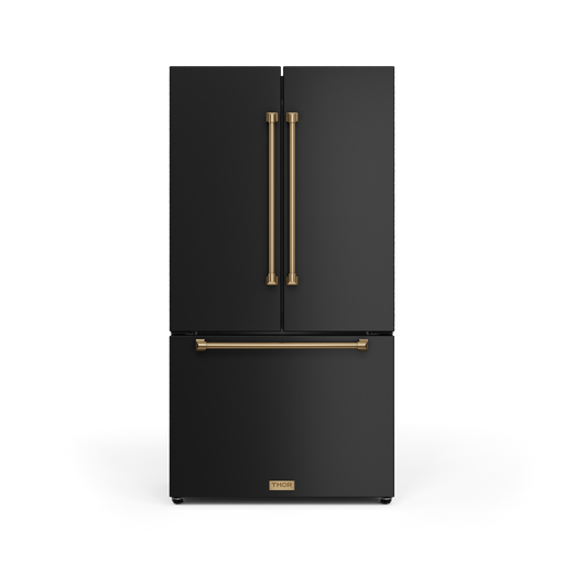 THOR Kitchen - 36-inch Gordon Ramsay Series 20.3 cu ft French Door Counter Depth Refrigerator with Ice Maker in Black/Bronze - RF3621CTD00-BRZ - IMG1