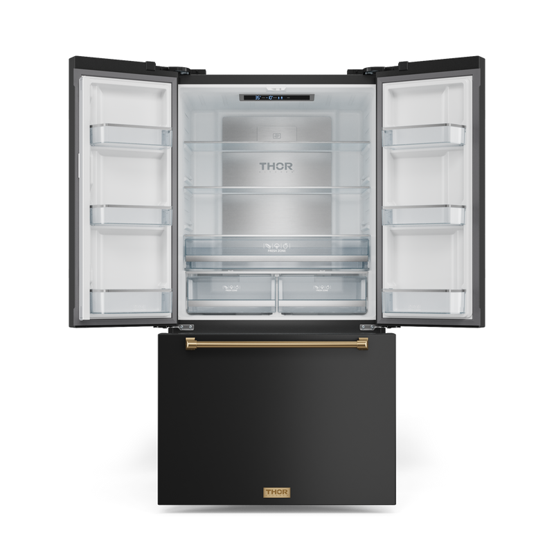 THOR Kitchen - 36-inch Gordon Ramsay Series 20.3 cu ft French Door Counter Depth Refrigerator with Ice Maker in Black/Bronze - RF3621CTD00-BRZ - IMG2