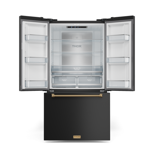 THOR Kitchen - 36-inch Gordon Ramsay Series 20.3 cu ft French Door Counter Depth Refrigerator with Ice Maker in Black/Bronze - RF3621CTD00-BRZ - IMG2