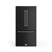 THOR Kitchen - 36-inch Gordon Ramsay Series 20.3 cu ft French Door Counter Depth Refrigerator with Ice Maker in Black/Stainless Steel - RF3621CTD00-SS - IMG1