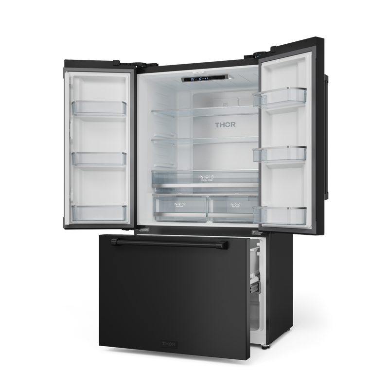 THOR Kitchen - 36-inch Gordon Ramsay Series 20.3 cu ft French Door Counter Depth Refrigerator with Ice Maker in Black - RF3621CTD00 - IMG3