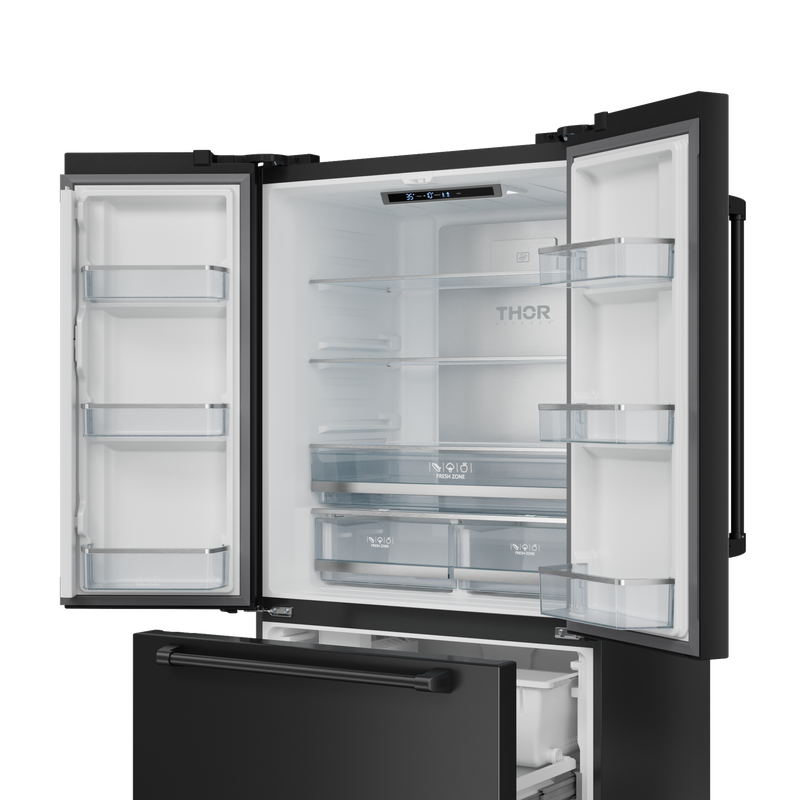 THOR Kitchen - 36-inch Gordon Ramsay Series 20.3 cu ft French Door Counter Depth Refrigerator with Ice Maker in Black - RF3621CTD00 - IMG4