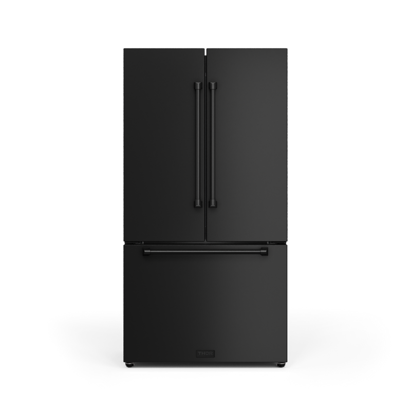 THOR Kitchen - 36-inch Gordon Ramsay Series 20.3 cu ft French Door Counter Depth Refrigerator with Ice Maker in Black - RF3621CTD00 - IMG1