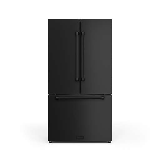 THOR Kitchen - 36-inch Gordon Ramsay Series 20.3 cu ft French Door Counter Depth Refrigerator with Ice Maker in Black - RF3621CTD00 - IMG1