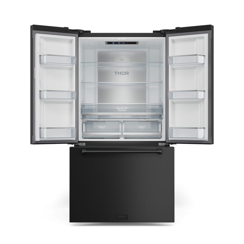 THOR Kitchen - 36-inch Gordon Ramsay Series 20.3 cu ft French Door Counter Depth Refrigerator with Ice Maker in Black - RF3621CTD00 - IMG2