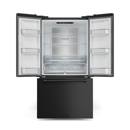 THOR Kitchen - 36-inch Gordon Ramsay Series 20.3 cu ft French Door Counter Depth Refrigerator with Ice Maker in Black - RF3621CTD00 - IMG2