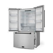 THOR Kitchen - 36-inch Gordon Ramsay Series 20.3 cu ft French Door Counter Depth Refrigerator with Ice Maker in Stainless Steel/Black - RF3621CTD99-BLK - IMG3