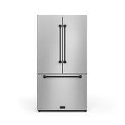 THOR Kitchen - 36-inch Gordon Ramsay Series 20.3 cu ft French Door Counter Depth Refrigerator with Ice Maker in Stainless Steel/Black - RF3621CTD99-BLK - IMG1