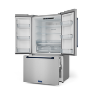 THOR Kitchen - 36-inch Gordon Ramsay Series 20.3 cu ft French Door Counter Depth Refrigerator with Ice Maker in Stainless Steel/Navy Blue - RF3621CTD99-BLU - IMG2