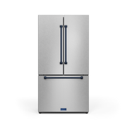 THOR Kitchen - 36-inch Gordon Ramsay Series 20.3 cu ft French Door Counter Depth Refrigerator with Ice Maker in Stainless Steel/Navy Blue - RF3621CTD99-BLU - IMG1