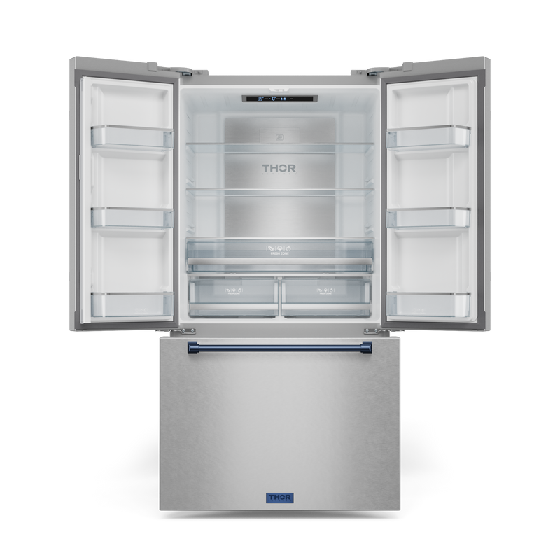 THOR Kitchen - 36-inch Gordon Ramsay Series 20.3 cu ft French Door Counter Depth Refrigerator with Ice Maker in Stainless Steel/Navy Blue - RF3621CTD99-BLU - IMG6