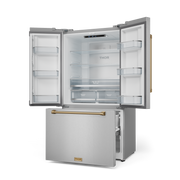 THOR Kitchen - 36-inch Gordon Ramsay Series 20.3 cu ft French Door Counter Depth Refrigerator with Ice Maker in Stainless Steel/Bronze - RF3621CTD99-BRZ - IMG3