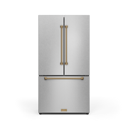 THOR Kitchen - 36-inch Gordon Ramsay Series 20.3 cu ft French Door Counter Depth Refrigerator with Ice Maker in Stainless Steel/Bronze - RF3621CTD99-BRZ - IMG1