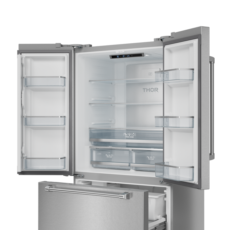 THOR Kitchen - 36-inch Gordon Ramsay Series 20.3 cu ft French Door Counter Depth Refrigerator with Ice Maker in Stainless Steel - RF3621CTD99 - IMG4