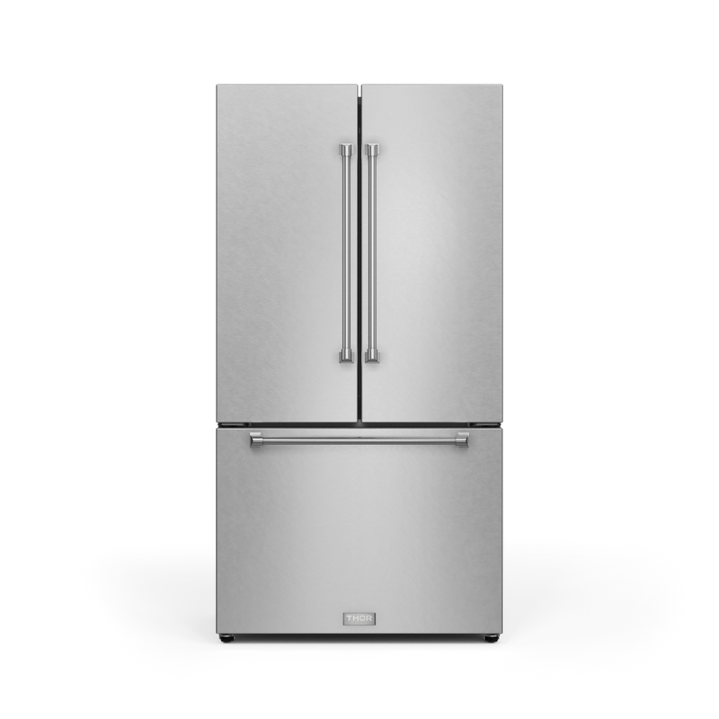 THOR Kitchen - 36-inch Gordon Ramsay Series 20.3 cu ft French Door Counter Depth Refrigerator with Ice Maker in Stainless Steel - RF3621CTD99 - IMG1