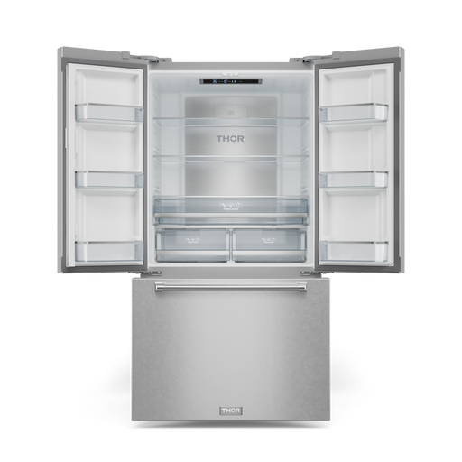 THOR Kitchen - 36-inch Gordon Ramsay Series 20.3 cu ft French Door Counter Depth Refrigerator with Ice Maker in Stainless Steel - RF3621CTD99 - IMG2