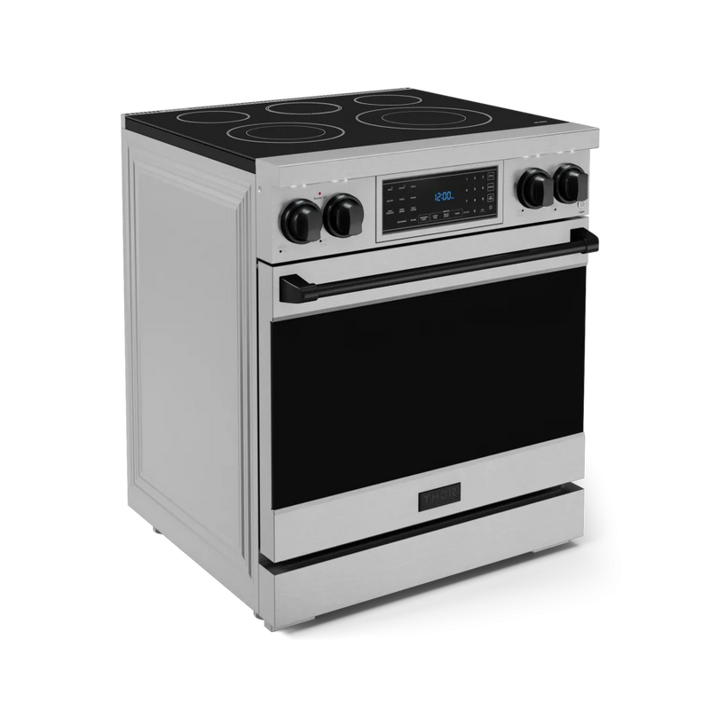 THOR Kitchen - 30-inch Gordon Ramsay Series Professional Electric Range with Tilt Panel Touch Control in Stainless Steel/Black - RSE30-BLK - IMG4