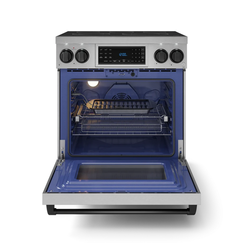 THOR Kitchen - 30-inch Gordon Ramsay Series Professional Electric Range with Tilt Panel Touch Control in Stainless Steel/Black - RSE30-BLK - IMG3
