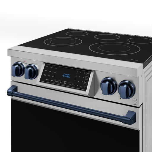 THOR Kitchen - 30-inch Gordon Ramsay Series Professional Electric Range with Tilt Panel Touch Control in Stainless Steel/Navy Blue - RSE30-BLU - IMG2