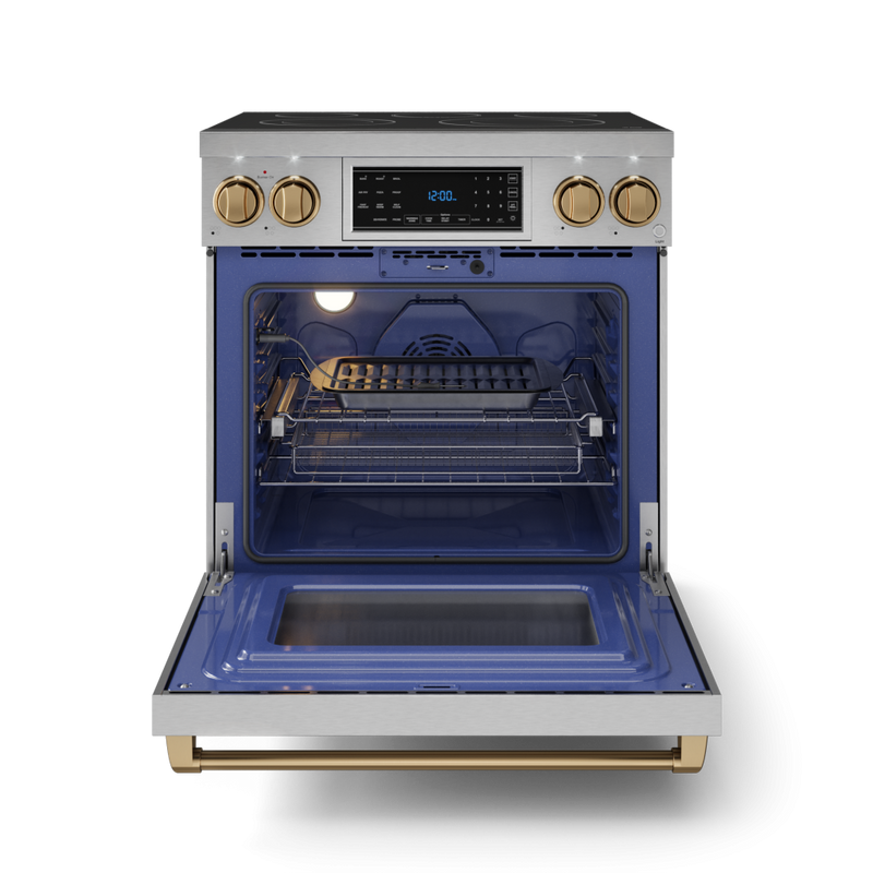 THOR Kitchen - 30-inch Gordon Ramsay Series Professional Electric Range with Tilt Panel Touch Control in Stainless Steel/Bronze - RSE30-BRZ - IMG3