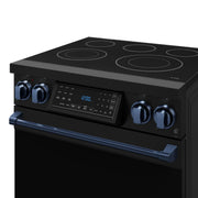 THOR Kitchen - 30-inch Gordon Ramsay Series Professional Electric Range with Tilt Panel Touch Control in Black/Navy Blue - RSE30B-BLU - IMG2