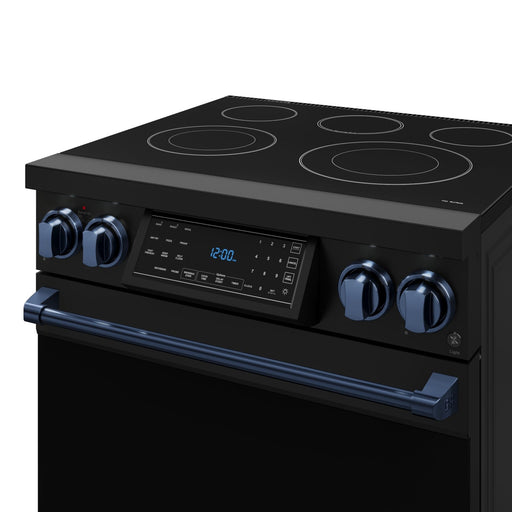 THOR Kitchen - 30-inch Gordon Ramsay Series Professional Electric Range with Tilt Panel Touch Control in Black/Navy Blue - RSE30B-BLU - IMG2