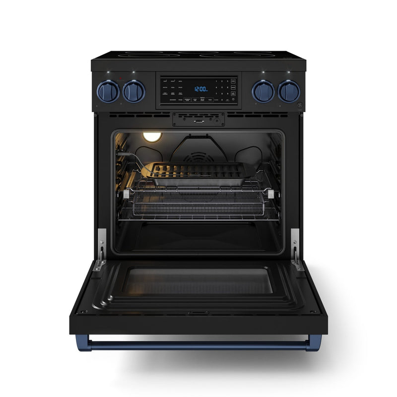 THOR Kitchen - 30-inch Gordon Ramsay Series Professional Electric Range with Tilt Panel Touch Control in Black/Navy Blue - RSE30B-BLU - IMG6
