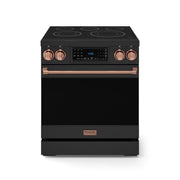 THOR Kitchen - 30-inch Gordon Ramsay Series Professional Electric Range with Tilt Panel Touch Control in Black/Rose Gold - RSE30B-RSG - IMG1