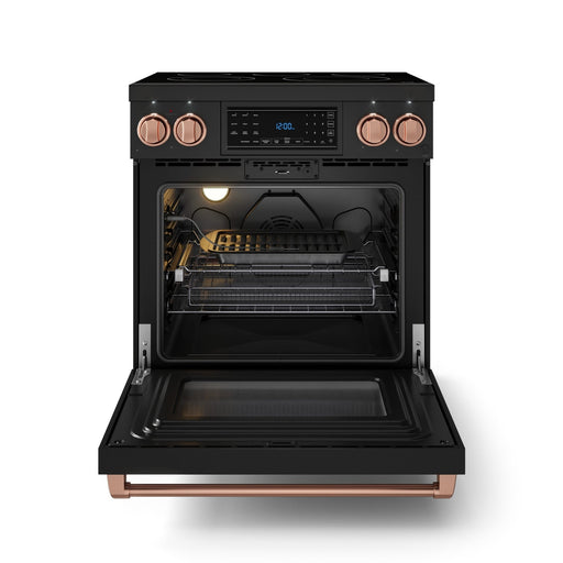 THOR Kitchen - 30-inch Gordon Ramsay Series Professional Electric Range with Tilt Panel Touch Control in Black/Rose Gold - RSE30B-RSG - IMG2