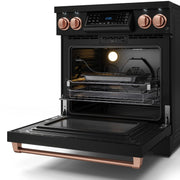 THOR Kitchen - 30-inch Gordon Ramsay Series Professional Electric Range with Tilt Panel Touch Control in Black/Rose Gold - RSE30B-RSG - IMG4