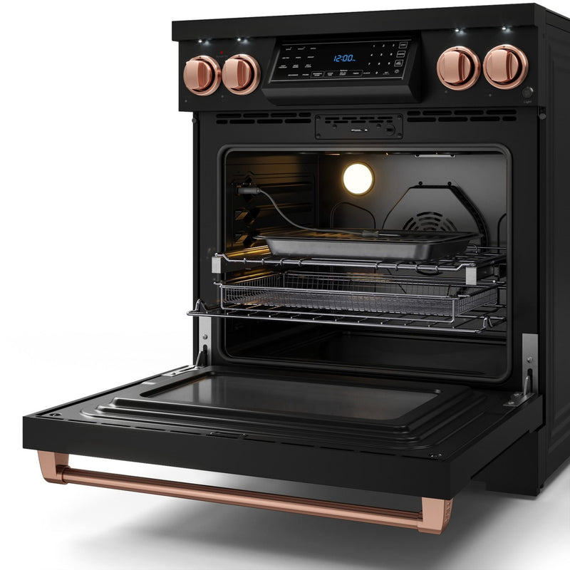 THOR Kitchen - 30-inch Gordon Ramsay Series Professional Electric Range with Tilt Panel Touch Control in Black/Rose Gold - RSE30B-RSG - IMG4