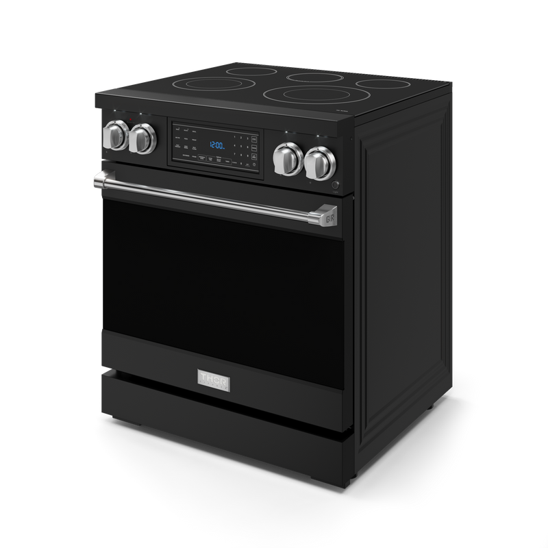 THOR Kitchen - 30-inch Gordon Ramsay Series Professional Electric Range with Tilt Panel Touch Control in Black/Stainless Steel - RSE30B-SS - IMG4