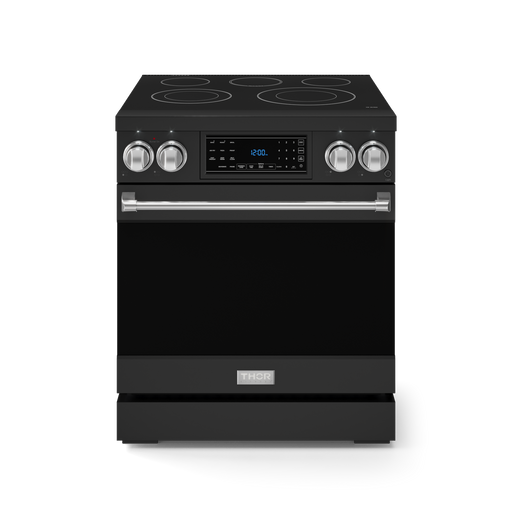 THOR Kitchen - 30-inch Gordon Ramsay Series Professional Electric Range with Tilt Panel Touch Control in Black/Stainless Steel - RSE30B-SS - IMG1