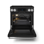 THOR Kitchen - 30-inch Gordon Ramsay Series Professional Electric Range with Tilt Panel Touch Control in Black/Stainless Steel - RSE30B-SS - IMG2