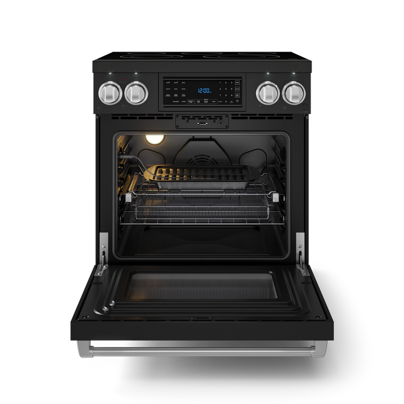 THOR Kitchen - 30-inch Gordon Ramsay Series Professional Electric Range with Tilt Panel Touch Control in Black/Stainless Steel - RSE30B-SS - IMG2