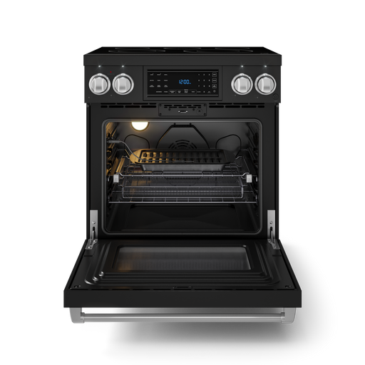 THOR Kitchen - 30-inch Gordon Ramsay Series Professional Electric Range with Tilt Panel Touch Control in Black/Stainless Steel - RSE30B-SS - IMG2