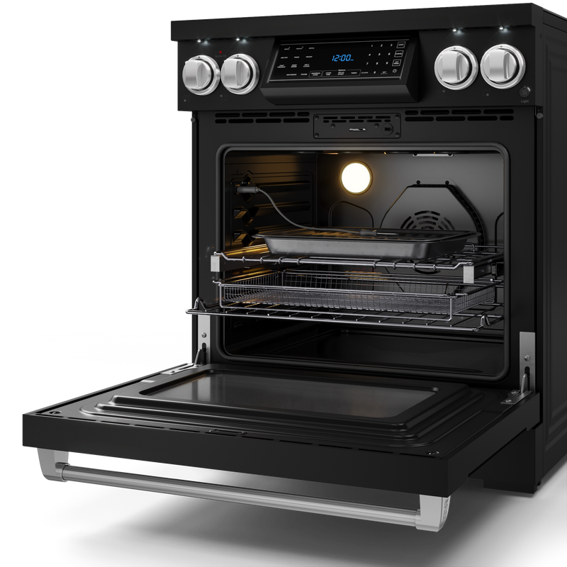 THOR Kitchen - 30-inch Gordon Ramsay Series Professional Electric Range with Tilt Panel Touch Control in Black/Stainless Steel - RSE30B-SS - IMG5