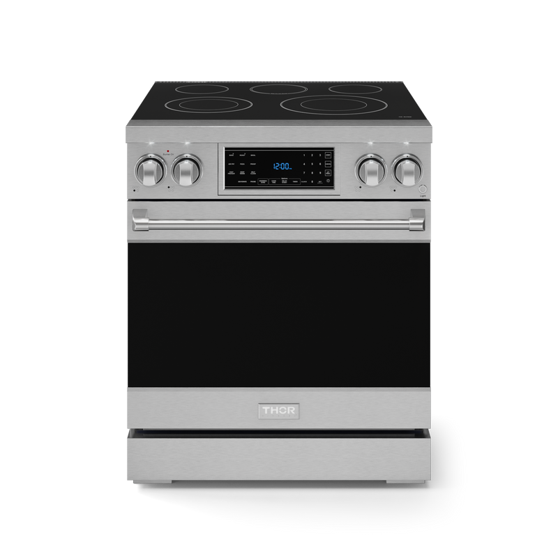 THOR Kitchen - 30-inch Gordon Ramsay Series Professional Electric Range with Tilt Panel Touch Control in Stainless Steel - RSE30 - IMG1