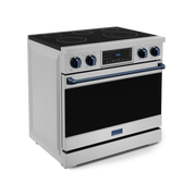 THOR Kitchen - 36-inch Gordon Ramsay Series Professional Electric Range with Tilt Panel Touch Control in Stainless Steel/Navy Blue - RSE36-BLU - IMG3