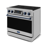 THOR Kitchen - 36-inch Gordon Ramsay Series Professional Electric Range with Tilt Panel Touch Control in Stainless Steel/Navy Blue - RSE36-BLU - IMG4