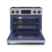 THOR Kitchen - 36-inch Gordon Ramsay Series Professional Electric Range with Tilt Panel Touch Control in Stainless Steel/Navy Blue - RSE36-BLU - IMG2