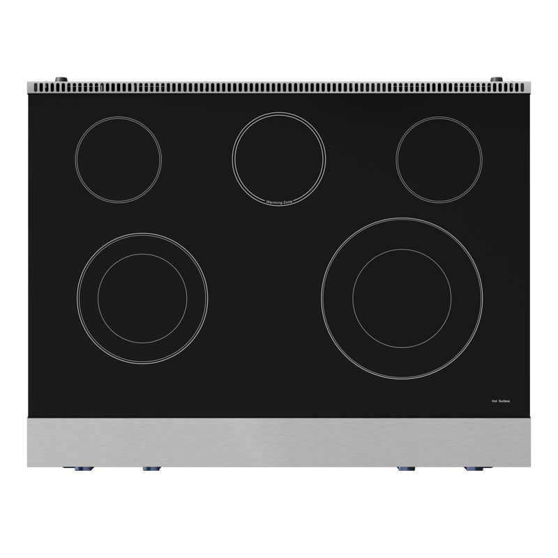 THOR Kitchen - 36-inch Gordon Ramsay Series Professional Electric Range with Tilt Panel Touch Control in Stainless Steel/Navy Blue - RSE36-BLU - IMG7