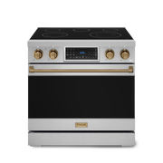 THOR Kitchen - 36-inch Gordon Ramsay Series Professional Electric Range with Tilt Panel Touch Control in Stainless Steel/Bronze - RSE36-BRZ - IMG1