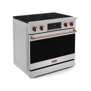 THOR Kitchen - 36-inch Gordon Ramsay Series Professional Electric Range with Tilt Panel Touch Control in Stainless Steel/Rose Gold - RSE36-RSG - IMG3